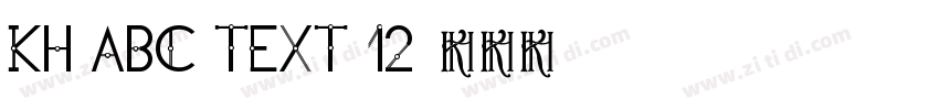 Kh ABC TEXT 12字体转换
